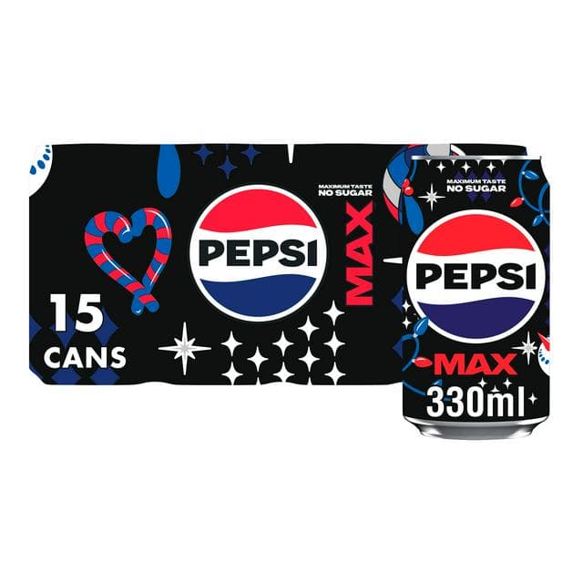 Pepsi Max 15 x 330ml No Sugar Cans - gallery image 1