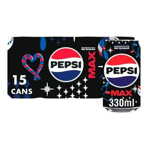 Pepsi Max 15 x 330ml No Sugar Cans