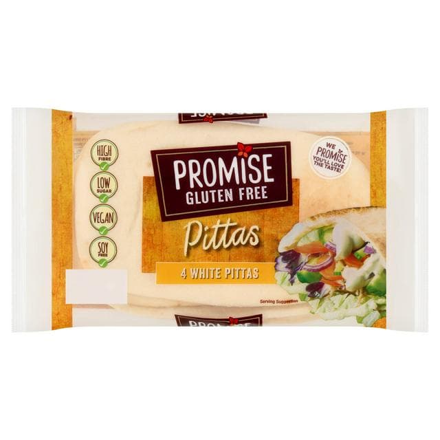 Promise Gluten Free 4 x 248g White Pittas - gallery image 1
