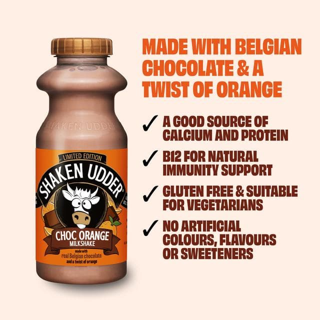 Shaken Udder 330ml Chocolate Orange Milkshake, Limited Edition - gallery image 3