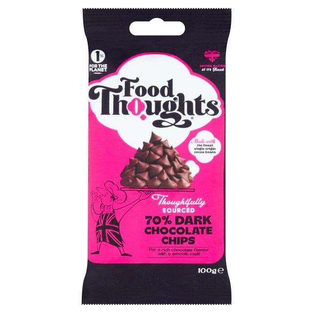 Food Thoughts 100g 70% Dark Chocolate Chips - gallery image 1
