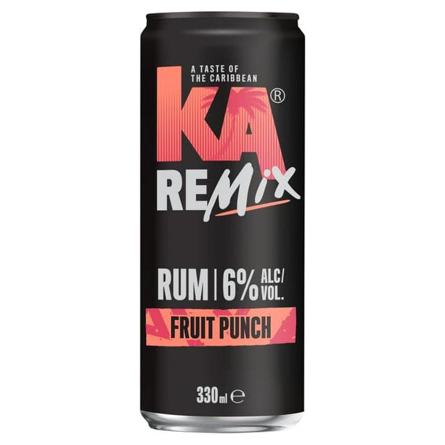 KA Remix 330ml Fruit Punch Rum Can - gallery image 1