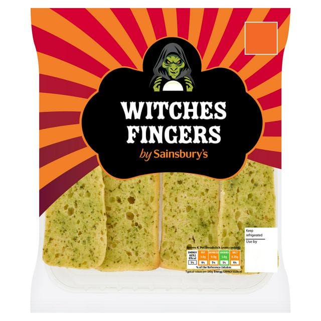 Sainsbury's 122g Witches Fingers Ciabatta Breadsticks - gallery image 1