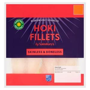 Sainsbury's 360g Skinless & Boneless Hoki Fillets