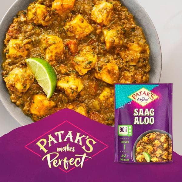 Patak's 270g Indian Saag Aloo Ready Meal - gallery image 2