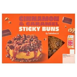 Sainsbury's Loaded 2 x Cinnamon & Caramel Sticky Buns 180g