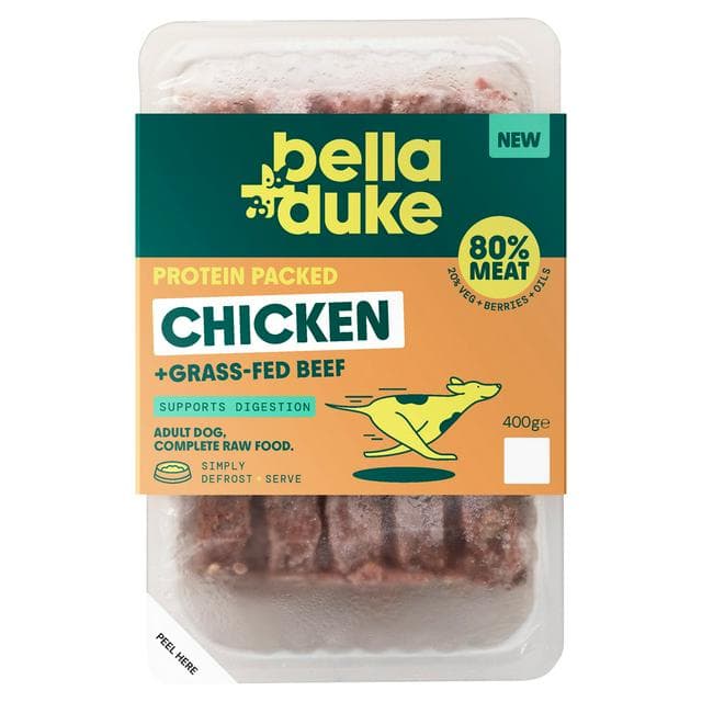 Bella + Duke 400g Chicken + Grass Fed Complete Raw Beef Adult Dog Food - gallery image 1