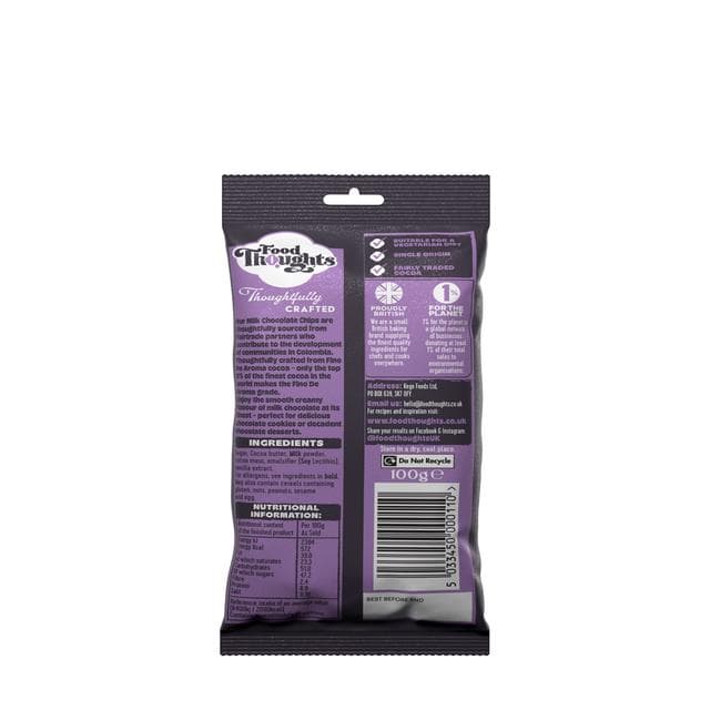 Food Thoughts 100g Milk Chocolate Chips - gallery image 5
