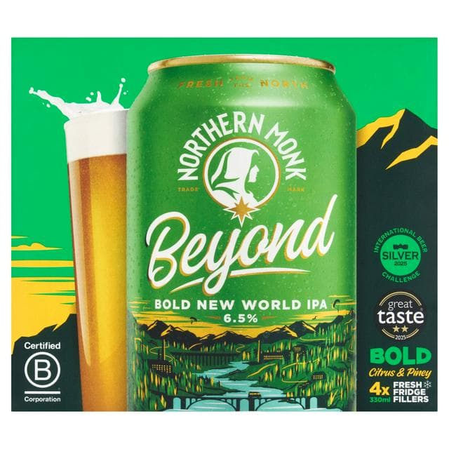 Northern Monk Beyond Bold 4 x 330ml New World IPA Beer Cans - gallery image 1