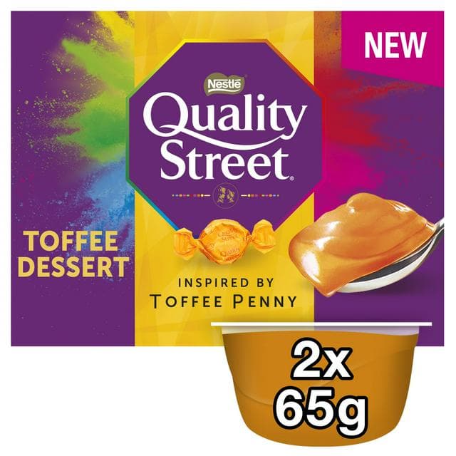 Quality Street 2 x 65g Smooth & Creamy Toffee Dessert Pots - gallery image 1