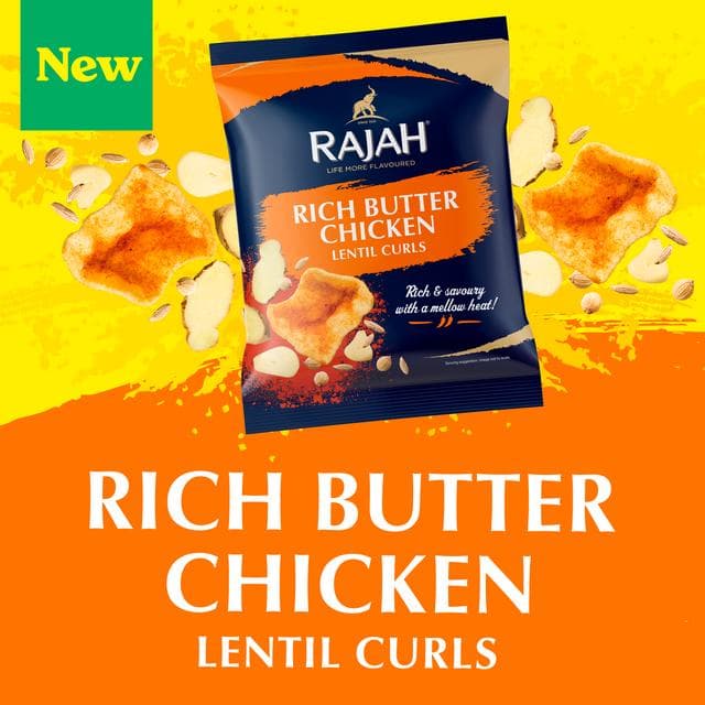 Rajah 80g Rich Butter Chicken Lentil Curls Snacks - gallery image 2