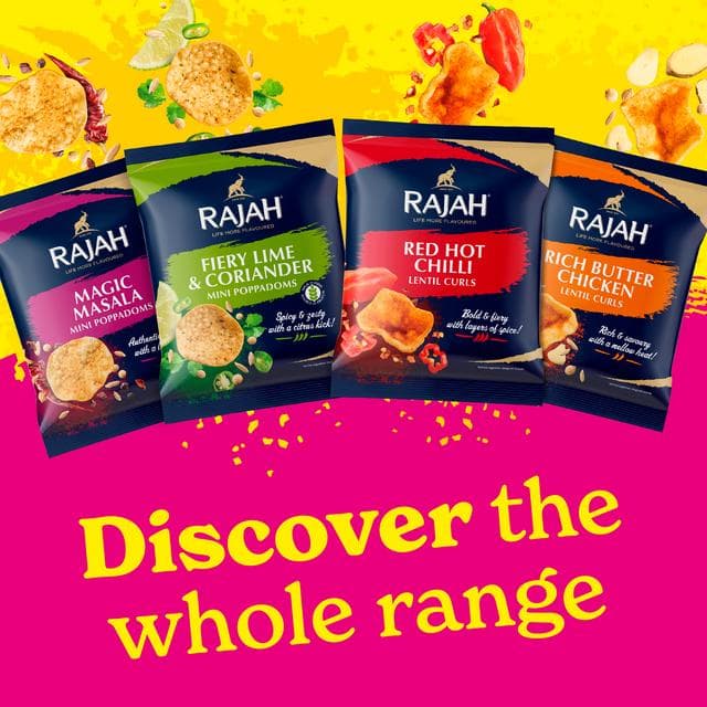 Rajah 80g Rich Butter Chicken Lentil Curls Snacks - gallery image 3