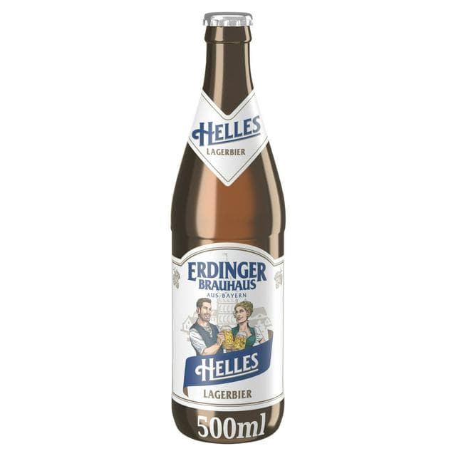 Erdinger 500ml Brauhaus Helles Lagerbier Bottle - gallery image 1