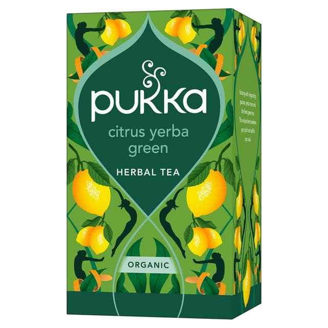 Pukka 20 x Organic Citrus, Yerba Mate & Green Tea Uplift Herbal Tea Bags 36g - gallery image 2