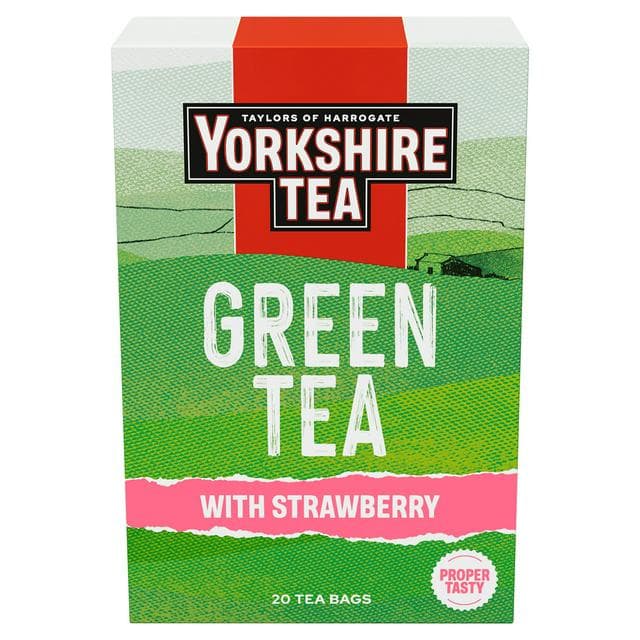 Yorkshire Tea 20 x Strawberry Green Tea Bags - gallery image 1