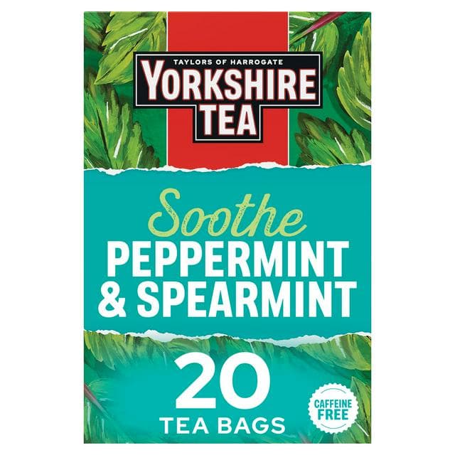 Yorkshire Tea 20 x Soothe Peppermint & Spearmint Herbal Tea Bags - gallery image 1
