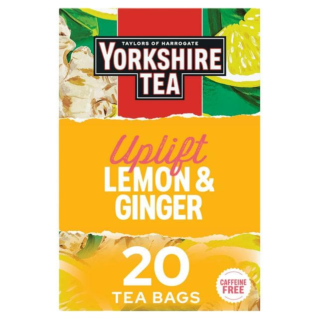 Yorkshire Tea 20 x Uplift Lemon & Ginger Fruit & Herbal Tea Bags - gallery image 1