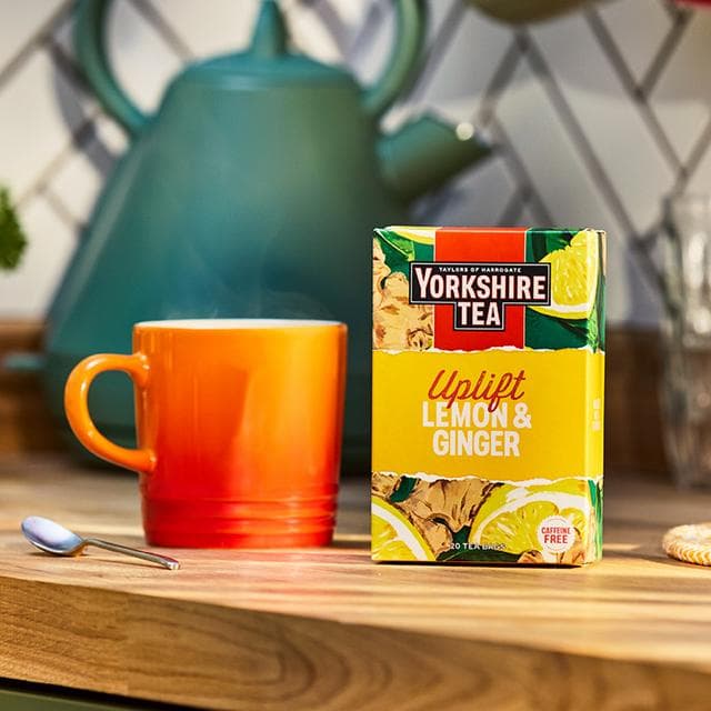 Yorkshire Tea 20 x Uplift Lemon & Ginger Fruit & Herbal Tea Bags - gallery image 3