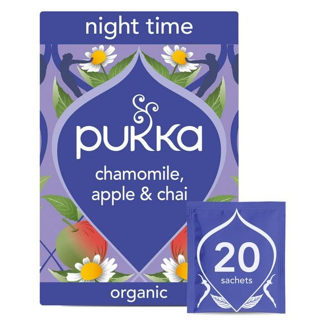 Pukka 20 x Organic Night Time Chamomile, Apple & Cinnamon Sleep Tea Bags 36g - gallery image 1