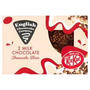 English Cheesecake Company 2 x Milk Chocolate Cheesecake Slices 180g