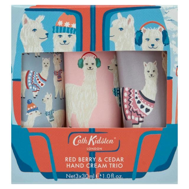 Cath Kidston 3 x 30ml Red Berry & Cedar Trio Hand Cream - gallery image 1