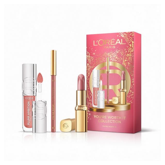 L'Oréal Paris 3 x You're Worth It Lip Makeup Gift Set - gallery image 2