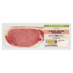 Sainsbury's 6 Smoked Back Bacon Rashers 200g