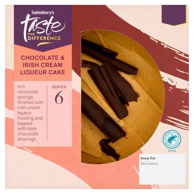 Sainsbury's 380g Chocolate & Irish Cream Liqueur Cake, Taste the Difference - gallery image 1