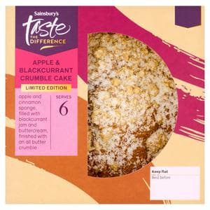 Sainsbury's 355g Apple & Blackcurrant Crumble Cake, Taste the Difference, Limited Edition