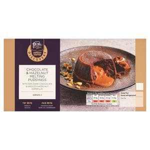 Sainsbury's Discovery 2 x 110g Chocolate & Hazelnut Melting Puddings, Taste the Difference