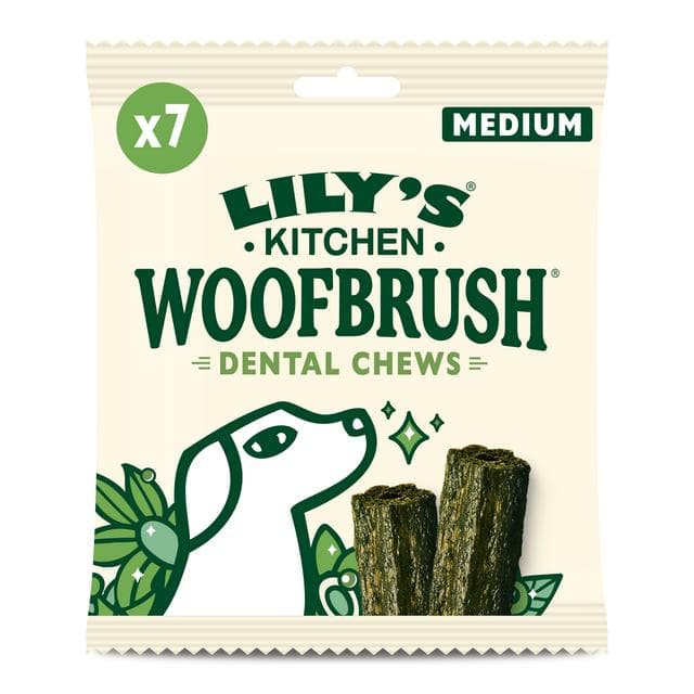 Lily's Kitchen Woofbrush 7 x Medium Dental Chew for Dogs 196g - gallery image 2