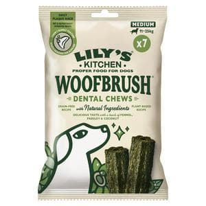 Lily's Kitchen Woofbrush 7 x Medium Dental Chew for Dogs 196g
