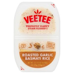 Veetee Perfectly Steam Filtered 2 x 125g Roasted Garlic Basmati Rice