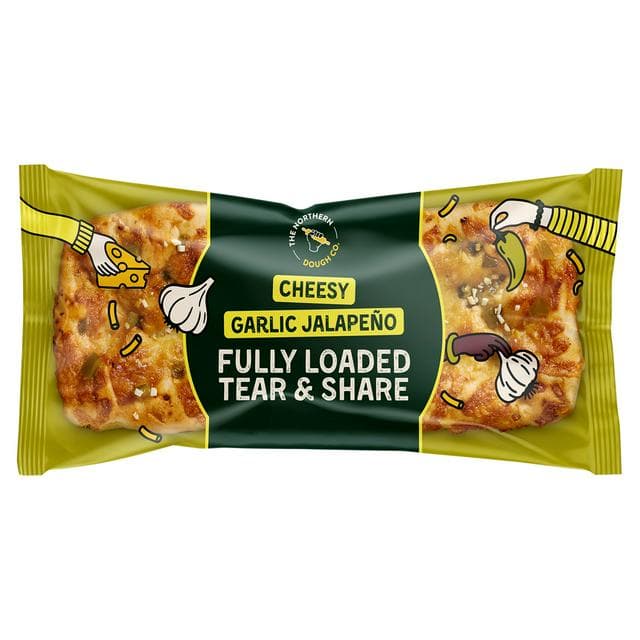 The Northern Dough Co. 225g Cheesy Garlic Jalapeno Fully Loaded Tear & Share - gallery image 1