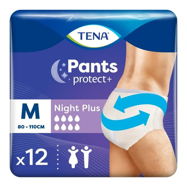 TENA 12 x Protect + Plus Night Medium Incontinence Pants - gallery image 1