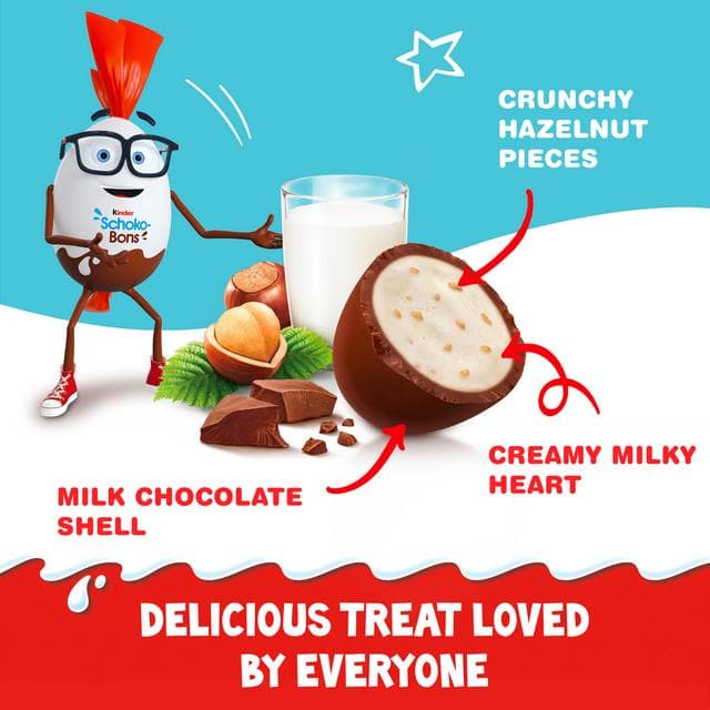 Kinder Schoko Bons 100g Milk & Hazelnut Chocolates Bag - gallery image 2