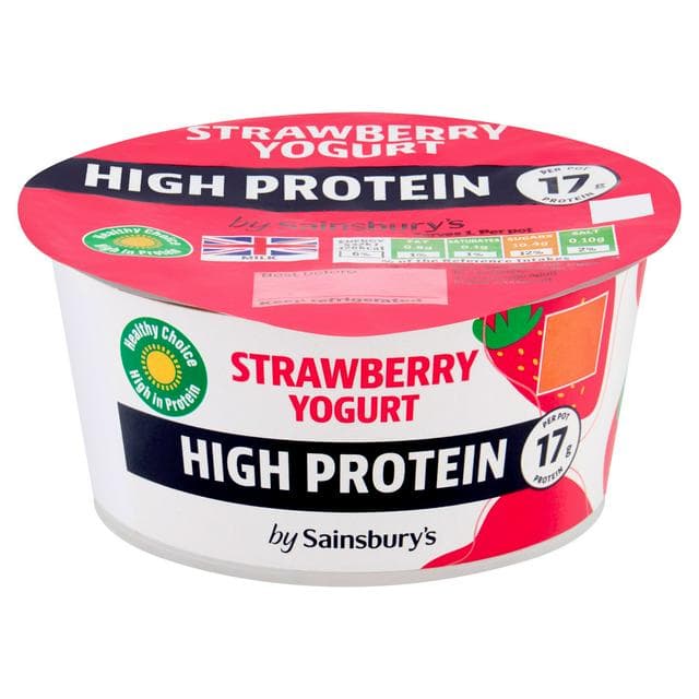 Sainsbury's 160g High Protein Strawberry Yoghurt - gallery image 1