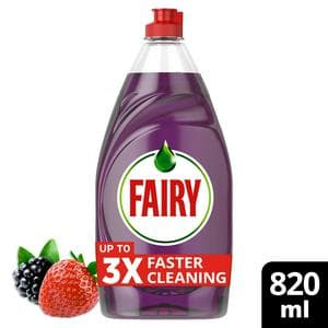 Fairy Platinum Quickwash Wild Berry Washing Up Liquid 820ml