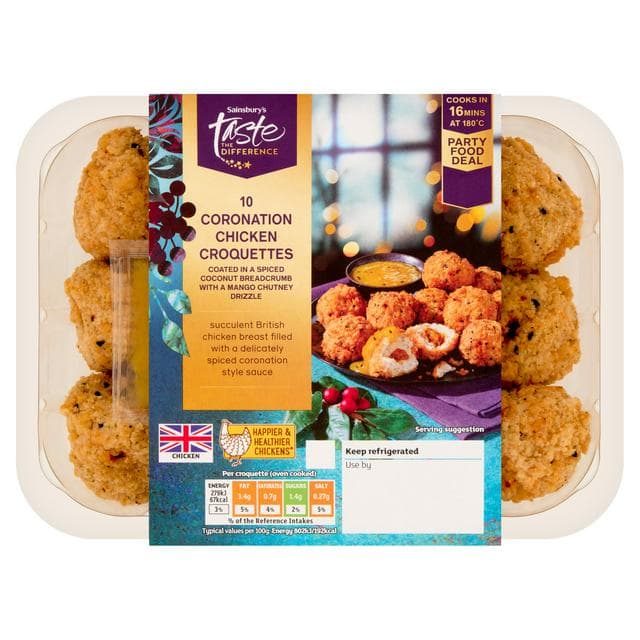 Sainsbury's 355g Coronation Chicken Bites & Mango Dip, Taste the Difference - gallery image 1