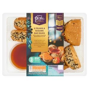 Sainsbury's 8 x Prawn Toast Bao Buns, Taste the Difference 230g