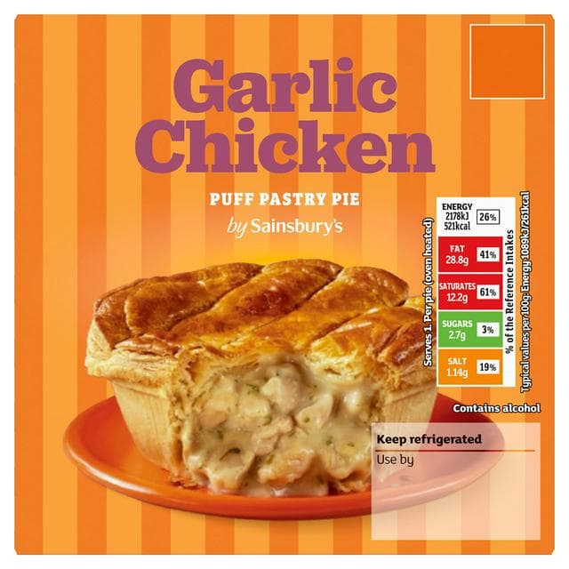 Sainsbury's 200g Creamy Garlic Chicken Pie - gallery image 1