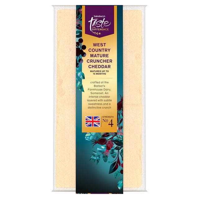 Sainsbury's 500g West Country Mature Cruncher Cheddar Cheese, Taste the Difference - gallery image 1