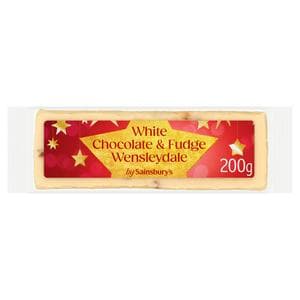 Sainsbury's 200g Fudge & White Chocolate Wensleydale Cheese, Taste the Difference