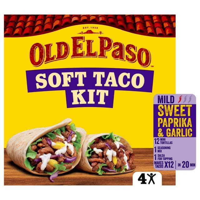 Old El Paso 499g Sweet Paprika & Garlic Soft Taco Kit - gallery image 1