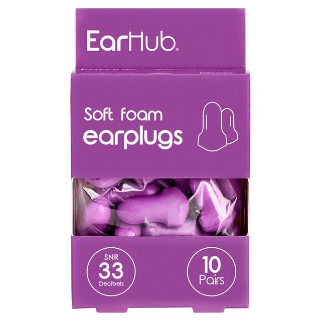 EarHub 10 x Purple Soft Foam Earplugs Pairs - gallery image 1
