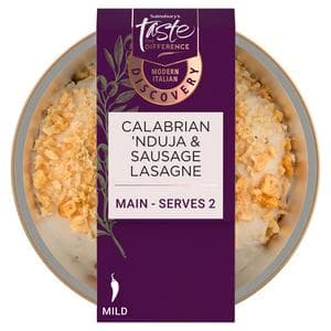 Sainsbury's Discovery 400g Calabrian 'Nduja & Sausage Lasagne, Taste the Difference