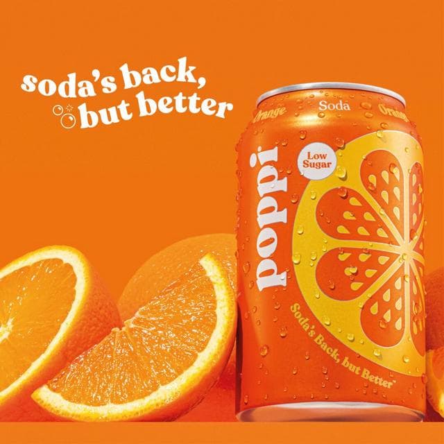 Poppi 4 x 330ml Orange Soda Cans - gallery image 3
