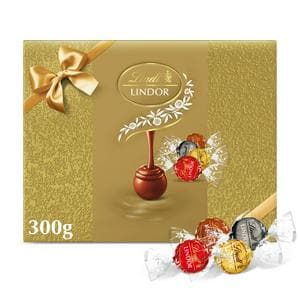 Lindt Lindor 300g Assorted Gold Gift Box Chocolate Truffles