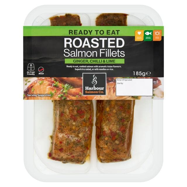 Harbour Salmon Co. 185g Ginger, Chilli & Lime Roasted Salmon Fillets - gallery image 1