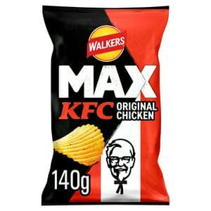 Walkers Max 140g KFC Original Chicken Ridged Sharing Crisps